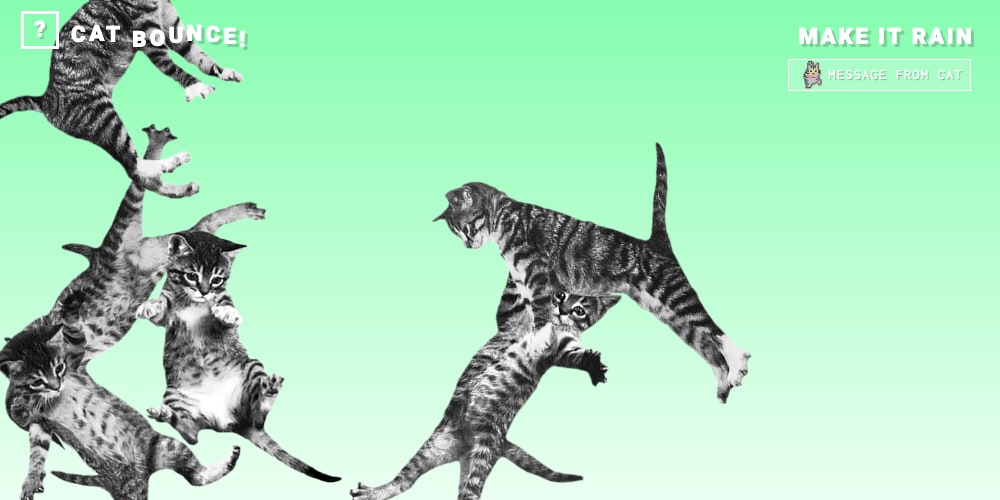 The web has countless weird experiences, such as Cat Bounce